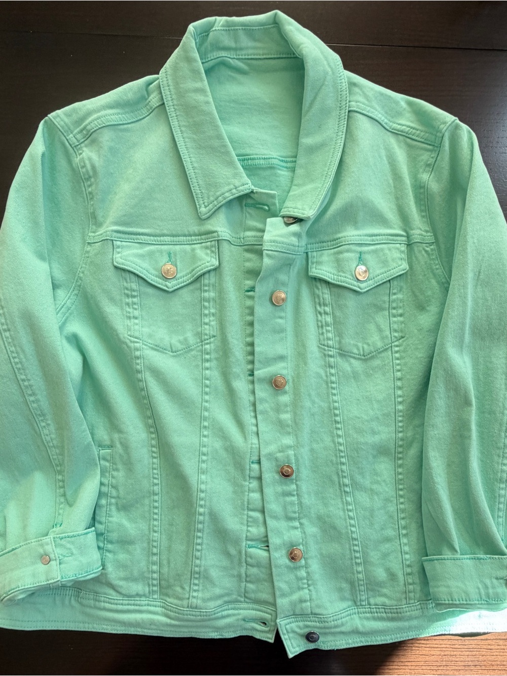 Mint Green Denim Jacket